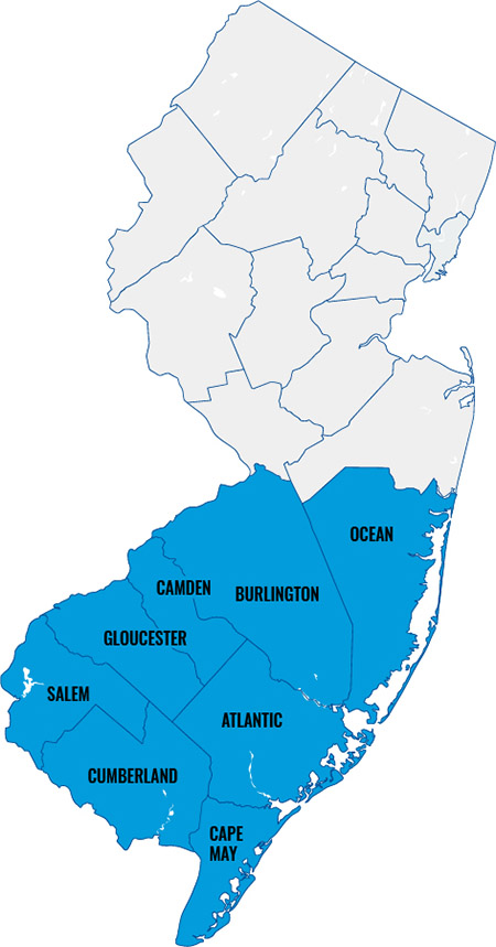 Water Central New Jersey Service Area Map
